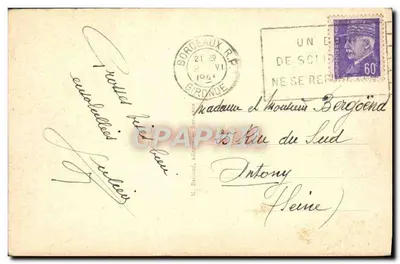 Bordeaux — O Ponte sobre a Garonne — BR. n°38 — Verso