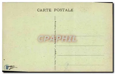 Ruiny zamku Spesbourg — okolice Barr — karty 'La Cigogne', Strasburg — Rewers