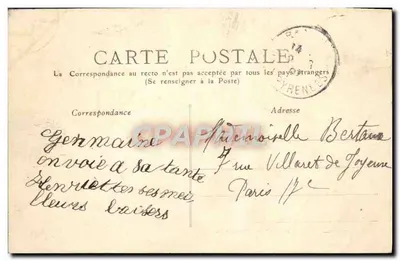 Barèges unter einer Lawine begraben — 2. Februar 1907 — unbekannter Verleger, Seriennummer 9008 — Rückseite