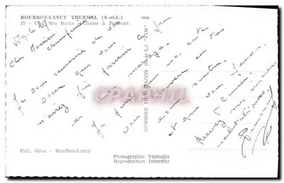 Bourbon-Lancy Thermal — Cour des Bains à Percours — Imprimerie Combière — Reverso
