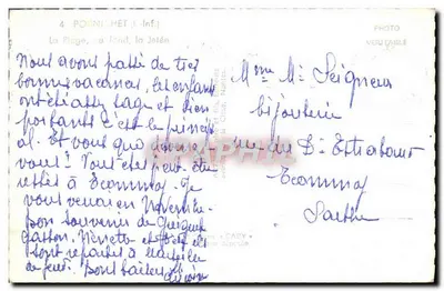 Plaża, w tle, przystań — PORNICHET (L'Inf.) — Wydawca Caby — Rewers