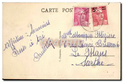 Piriac-sur-Mer (Loire-Inf.) — Mała plaża — La Couette, les Oreillers et le Chandelier à Madame — Rewers