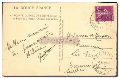 Pointe du Raz — Molo w Vicille — F. Hamon — Rewers