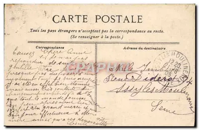 Exposição Colonial de Marselha 1906 — Palácio da Tunísia — L.V. R.C.S. — Verso