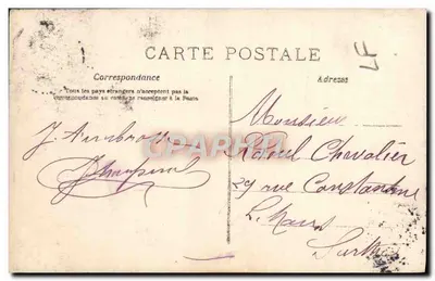 Navio de passageiros "Provence" atravessando o Atlântico — Marque Déposé, editor desconhecido — Verso