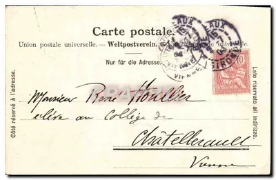 Genewa — widok z wież katedry św. Piotra — wydawca GANTIVER — Rewers