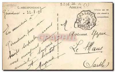 Gérardmer — A Embarcação no Lago — LL — Verso