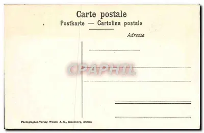 Lugano naar Monte Tamaro — watervoorstelling met boot — uitgever Wehrli A.-G., Zürich, n° 16217 — Achterkant