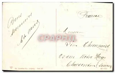 Ostende — Na escada — Dr. Trenkler Co., Leipzig — Verso