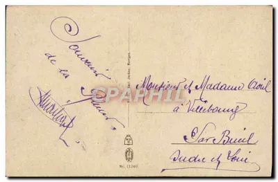 Neviges (Rhld.) — Castelo Hardenberg com torres redondas e barco no rio — editor Nr. 13240 — Verso