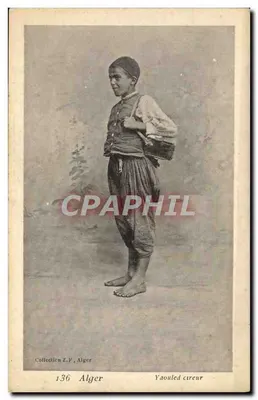 Jovem garoto argelino — Yaouled cireur — Coleção Z.P., Argel, n°136
