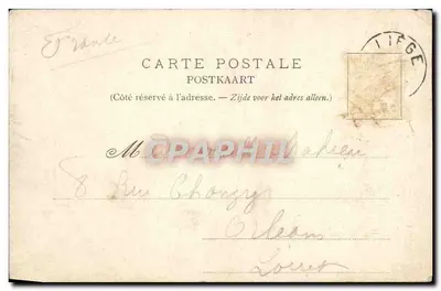 Liège — Puente y Oficina de Correos Central — Reverso