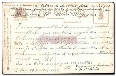 Zachód słońca nad Tamizą — Oidett, wydawca — numer serii nie widoczny — Rewers
