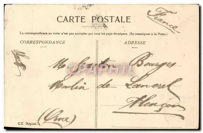 Bilhete postal antigo Bruxelles Porte Bonheur Trefle — Verso