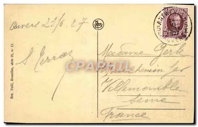 Anvers — Wejście na ulicę Leys — wydawca Thill, seria 25, nr 12 — Rewers