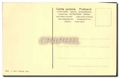 Lago Bianco - Moncenisio — vista lacustre con tre uomini — A. Bardì, Susa, n° 0522 — Verso
