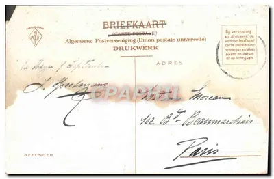 Volendam — Levenssituatie — Algemeene Postvereeniging — Achterkant