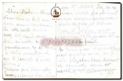 Pejzaż alpiski z chatką — obraz B. Broussarda — wydawca O.G.Z. n° 340/1684 — Rewers