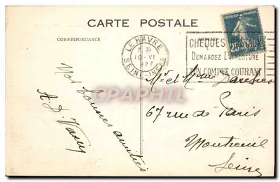 Le Havre — Transatlantyk "Lafayette" — nieznany wydawca — Rewers