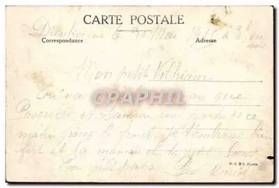 Infantaria Inglesa se dirigindo para a frente — British Infantry going to the front — P.S. & C. Paris — Verso