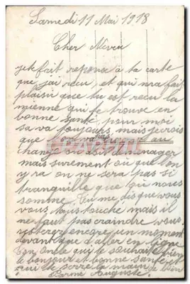Soldat et femme — scène amoureuse en extérieur — Mug, n° 826 — Verso
