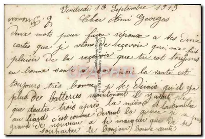 Classe de escola em Antuérpia — Editor: L'École de France, n° 123 — Verso
