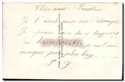 Jeune femme avec bouquet — Éditeur PARIS 539 — Verso