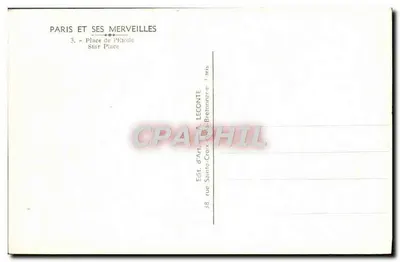 Paryż — Arc de Triomphe — wydawca A. Leconte, nr 3 z serii 'Paryż i jego cuda' — Rewers