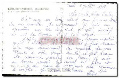 Bordj-Bou-Arreridj — Vista geral aérea — Edições Pignella — Verso