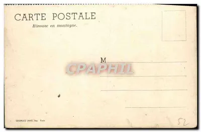 Bivuáculo na montanha — Georges Lang, Imp. Paris, n° 52 — Verso