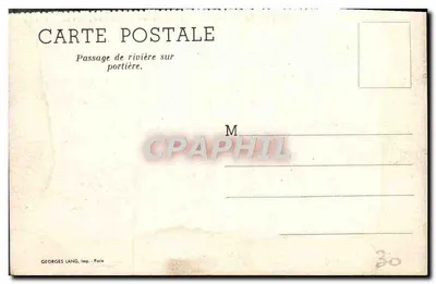 Passagem de rio em barco — Georges Lang, Paris — Verso