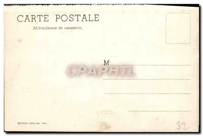 Metralhadora de cavalaria — Georges Lang, Imp. Paris, n°32 — Verso