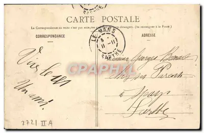 Soldato Lapatte — punizione per caricature militari — Fototipo A. Beauregard & Cie, Manvy — Verso