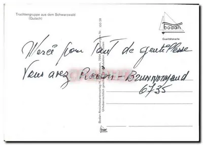 Trachtengruppe aus dem Schwarzwald (Gutach) — Bodan, seria 100-28 — Rewers