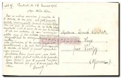 Żołnierz w mundurze — Język margotki — J. Boulanger, n°19, IDÉA — Rewers