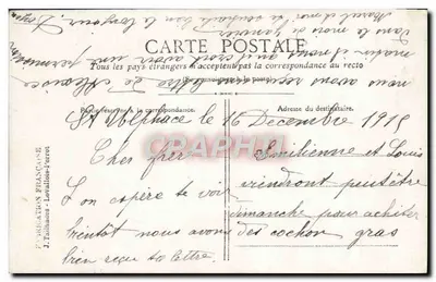 Soldados cantando 'À la Tienne Étienne' — série 54, editada por IDEÀ, Paris — Verso