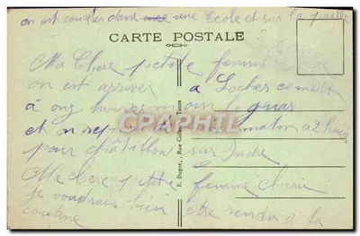Loches (Indre-et-Loire) — Zamek Królewski (XII i XV wiek) i Brama Cordeliers — A.P. — Rewers