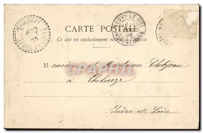 NEUVY-le-ROI (Indre-et-Loire) — O Hotel de Ville — editor Borgerin, La Chartre — Verso
