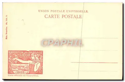 A Santa Família — Exposição universal de Liège 1905 — Palácio Vander, Jean Pierre — Verso