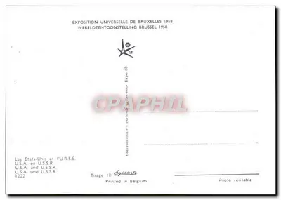 Exposición Universal de Bruselas 1958 — Estados Unidos y URSS — Épicarte — Reverso