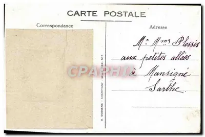 Correspondencia — G. Gossens, París — N°1 — Reverso