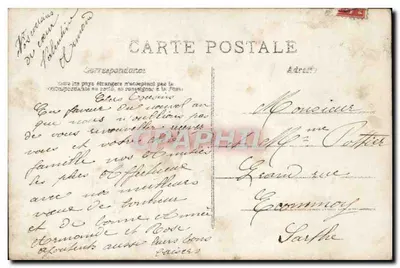 Deux enfants assis sur un tabouret — scène de jardin avec pots de fleurs — éditeur C.L. — Verso