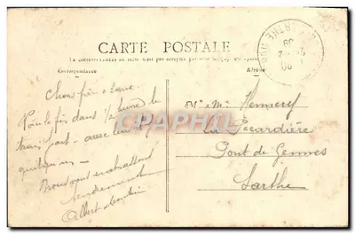 La Varenne-Chennevières — Perspektywa mostu i widok zamek Épaule — Rewers