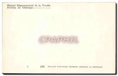 Oddział Krajowy Szpitala w Vendée — Szpital Chirurgiczny — Wydawnictwo Ramuntcho — Rewers
