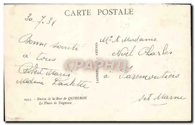 Fary Teignouse — Wydarzenie kolonialne — Wydawca Laurent-Nel, Rennes — Rewers