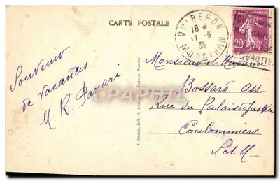 La Presqu'île de Quiberon - Port Haliguen — J. Norzale, wyd. 18, Avenue du Coteau, Nantes — n° 72 — Rewers