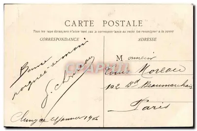Lamartine a los 20 años — B. F. Chalon-saône — Reverso