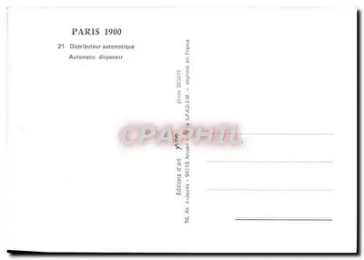 Automat do mleka — Paryż 1900 — Wydawnictwo J.-Laurès — Rewers
