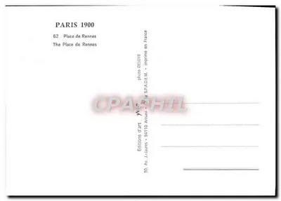 Place de Rennes — Paryż 1900 — Éditions d'art J.-Jaurès — Rewers