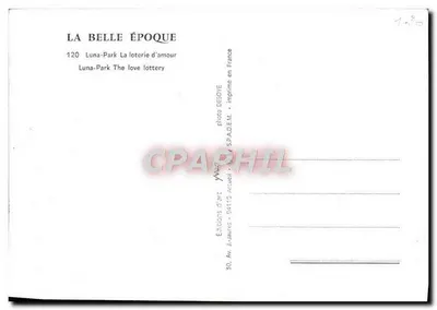 Luna-Park — La lotería del amor — Ediciones J.-Jaures — Reverso